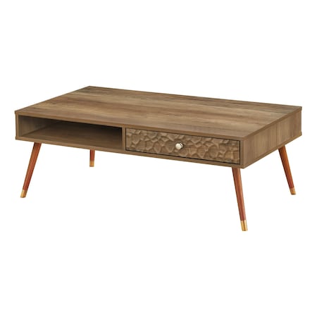 Monarch Specialties Coffee Table, Accent, Cocktail, Rectangular, Storage, Living Room, 44"L, Wood, Laminate, Walnut I 2836